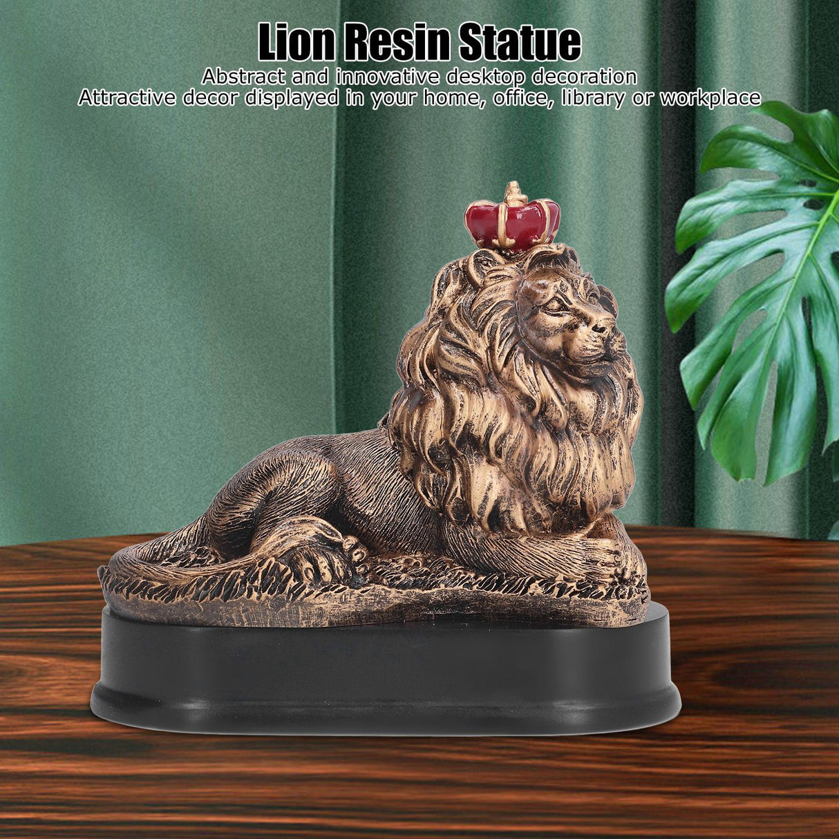 Lion Sculpture Decorative Lion Resin Statue for Home Decoration Farm Living Room Porch Christmas Ornament