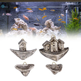 Resin Micro Landscape Small House Decoration Lifelike Shape Fish Aquarium Decor for Household