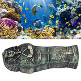 Mummy Coffin Decorations Aquarium Fish Tank Ornaments Landscape Skull Resin Skull Mummy Coffin Ornament