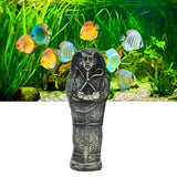 Mummy Coffin Decorations Aquarium Fish Tank Ornaments Landscape Skull Resin Skull Mummy Coffin Ornament