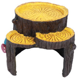 Resin Mini Stump Shape Hiding Hole Wooden Cave Artificial Aquarium Plants Ornaments for Shelter