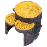 Resin Mini Stump Shape Hiding Hole Wooden Cave Artificial Aquarium Plants Ornaments for Shelter - Close-Up Angle
