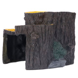 Resin Mini Stump Shape Hiding Hole Wooden Cave Artificial Aquarium Plants Ornaments for Shelter - Extra Image
