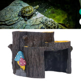 Resin Mini Stump Shape Hiding Hole Wooden Cave Artificial Aquarium Plants Ornaments for Shelter - Extra Image