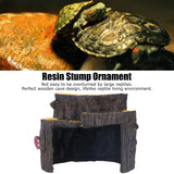 Resin Mini Stump Shape Hiding Hole Wooden Cave Artificial Aquarium Plants Ornaments for Shelter - Extra Image