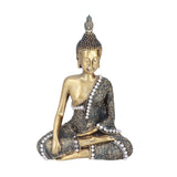 Buddha Ornament Resin Retro Small Decorative Desktop Sitting Buddha Statue for Home Office