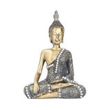 Buddha Ornament Resin Retro Small Decorative Desktop Sitting Buddha Statue for Home Office