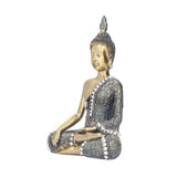 Buddha Ornament Resin Retro Small Decorative Desktop Sitting Buddha Statue for Home Office