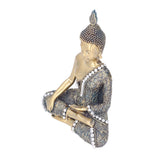 Buddha Ornament Resin Retro Small Decorative Desktop Sitting Buddha Statue for Home Office