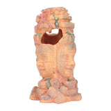 Reptile Shelter Resin Decorative Multipurpose Aquarium Buddha Ornament for Fish Tank Fountain - Low Angle