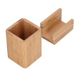 Pen Holder Sturdy Durable Environmentally Friendly Stationery Storage Organizer with Business Card Holder - Front View