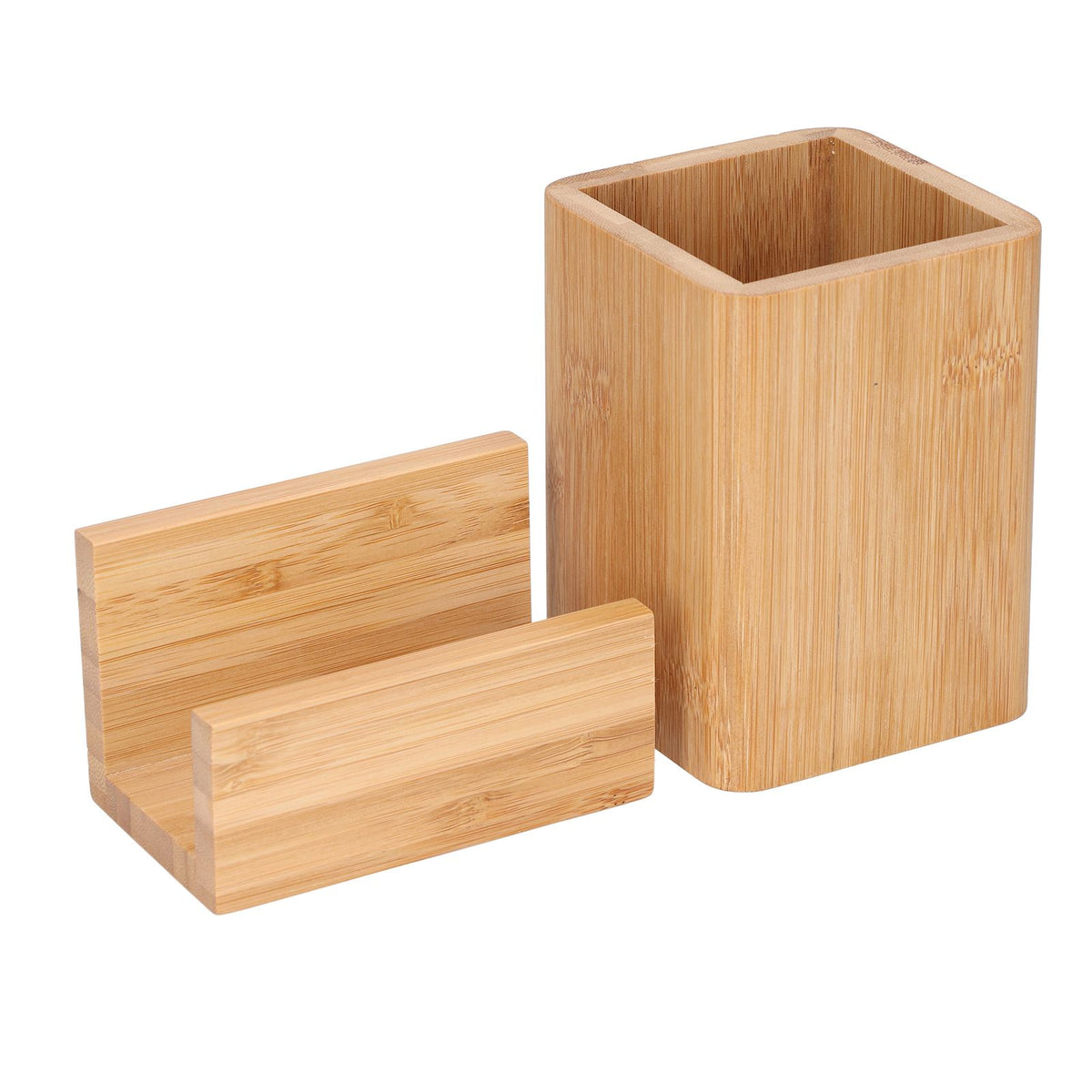 Pen Holder Sturdy Durable Environmentally Friendly Stationery Storage Organizer with Business Card Holder