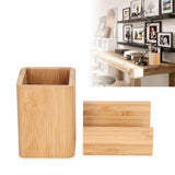 Pen Holder Sturdy Durable Environmentally Friendly Stationery Storage Organizer with Business Card Holder - Extra Image