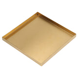 Gold Stainless Steel Tray Decorative Jewelry Dish Makeup Tray Organizer for Drink Breakfast Bars Restaurants - Front View