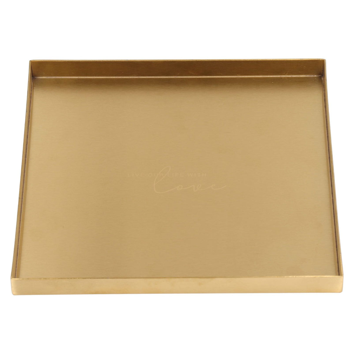 Gold Stainless Steel Tray Decorative Jewelry Dish Makeup Tray Organizer for Drink Breakfast Bars Restaurants