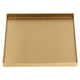 Gold Stainless Steel Tray Decorative Jewelry Dish Makeup Tray Organizer for Drink Breakfast Bars Restaurants - Rear View