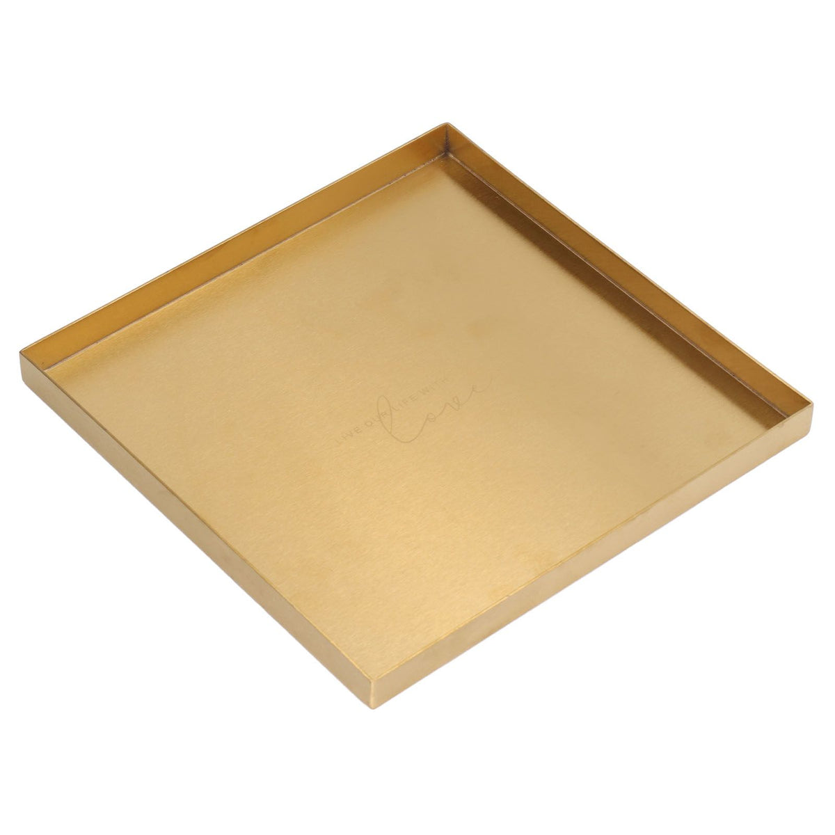 Gold Stainless Steel Tray Decorative Jewelry Dish Makeup Tray Organizer for Drink Breakfast Bars Restaurants