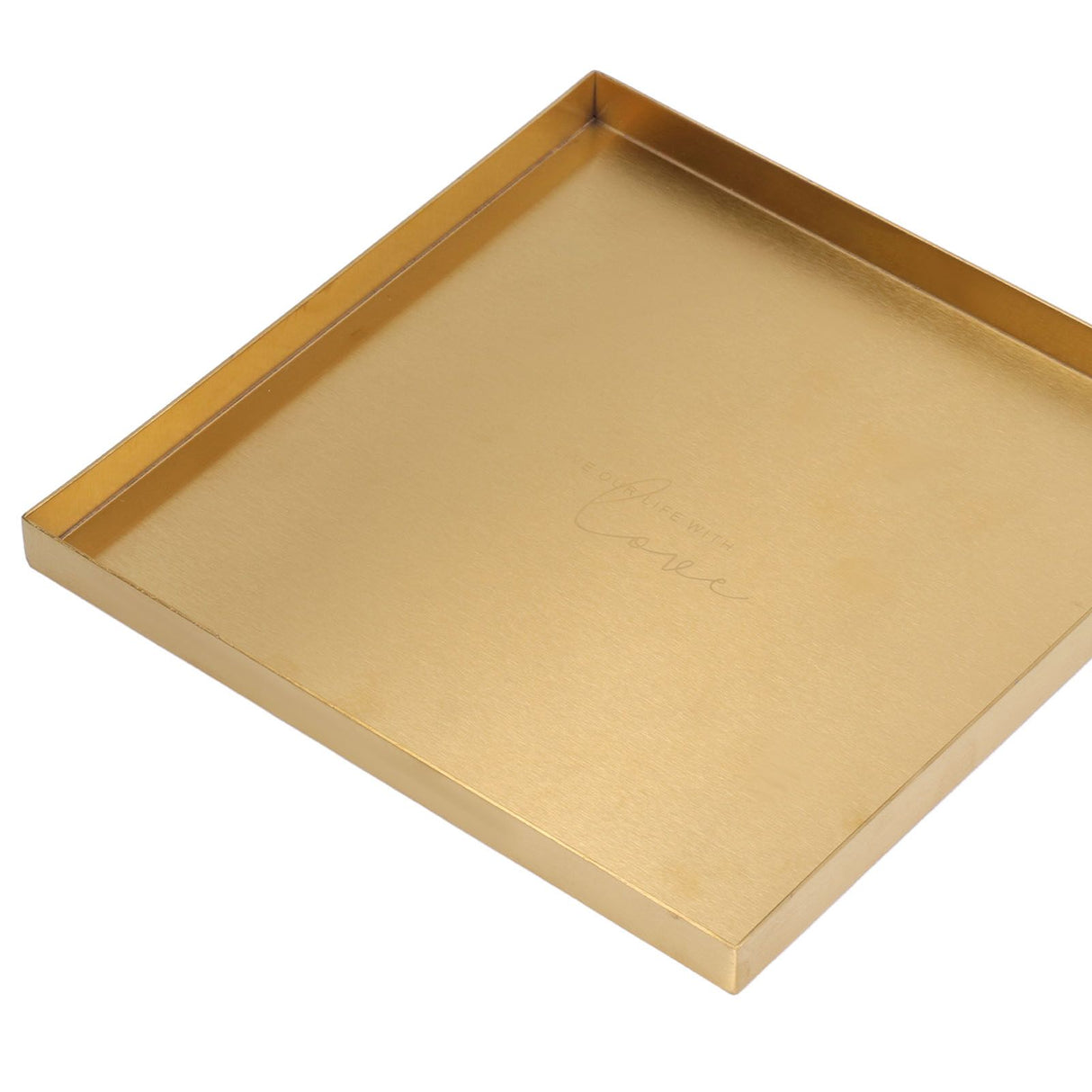 Gold Stainless Steel Tray Decorative Jewelry Dish Makeup Tray Organizer for Drink Breakfast Bars Restaurants