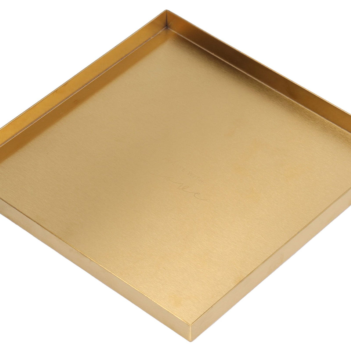 Gold Stainless Steel Tray Decorative Jewelry Dish Makeup Tray Organizer for Drink Breakfast Bars Restaurants
