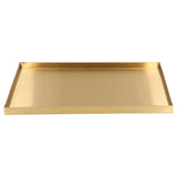 Modern Metal Gold Plate Rectangle Storage Tray Cosmetic Jewelry Display Stainless Steel Tray