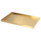 Modern Metal Gold Plate Rectangle Storage Tray Cosmetic Jewelry Display Stainless Steel Tray
