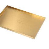 Modern Metal Gold Plate Rectangle Storage Tray Cosmetic Jewelry Display Stainless Steel Tray