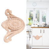 Wood Applique Easy Installation Durable Natural Eco Friendly Classic Exquisite Pattern Wood Carving AppliqueType One