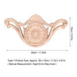 Wood Applique Easy Installation Durable Natural Eco Friendly Classic Exquisite Pattern Wood Carving AppliqueType One - Extra Image