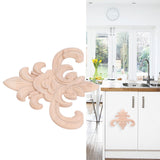 Wood Applique Easy Installation Durable Natural Eco Friendly Classic Exquisite Pattern Wood Carving AppliqueType Two - Extra Image