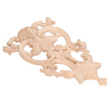 Wood Applique Easy Installation Durable Natural Eco Friendly Classic Exquisite Pattern Wood Carving AppliqueType Four - Rear View