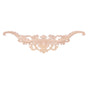 Wood Appliques Exquisite Elegant European Style Rubber Wood Long Flower Piece Home Decoration Carved Accessories