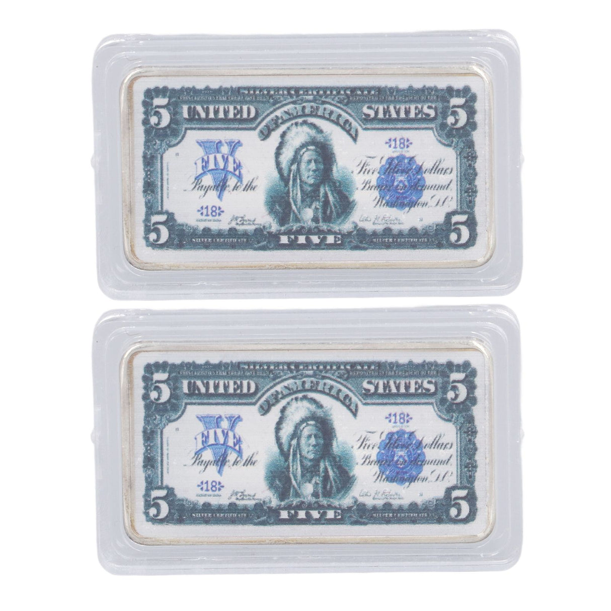 2Pcs Commemorative Coins Coin Collection 5 US Dollars Patter Fine Workmanship Commemorative Coin