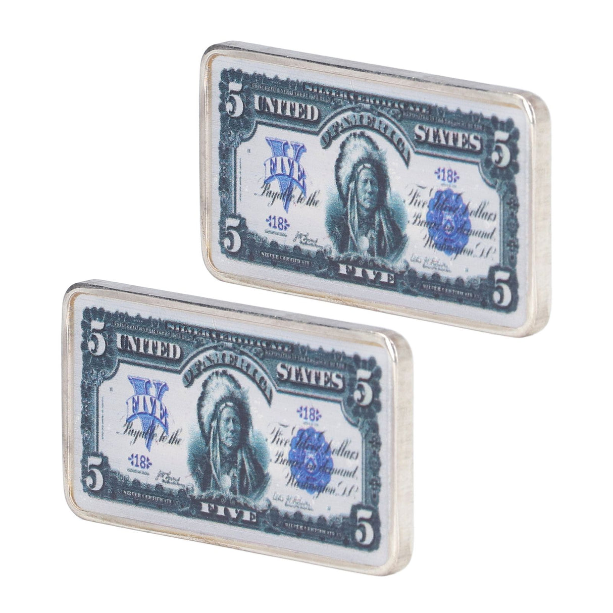 2Pcs Commemorative Coins Coin Collection 5 US Dollars Patter Fine Workmanship Commemorative Coin