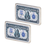 2Pcs Commemorative Coins Coin Collection 5 US Dollars Patter Fine Workmanship Commemorative Coin - Side View