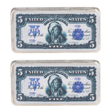 2Pcs Commemorative Coins Coin Collection 5 US Dollars Patter Fine Workmanship Commemorative Coin - Rear View