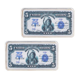 2Pcs Commemorative Coins Coin Collection 5 US Dollars Patter Fine Workmanship Commemorative Coin - Low Angle
