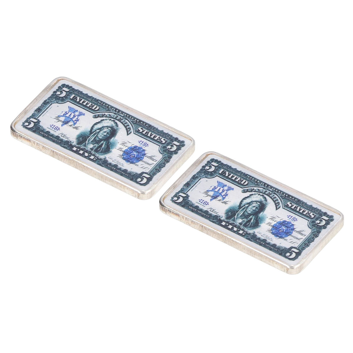 2Pcs Commemorative Coins Coin Collection 5 US Dollars Patter Fine Workmanship Commemorative Coin