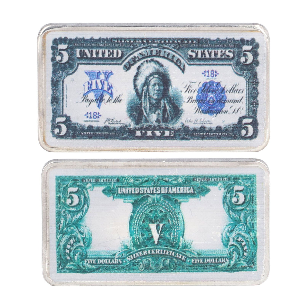 2Pcs Commemorative Coins Coin Collection 5 US Dollars Patter Fine Workmanship Commemorative Coin