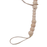 Wooden Beads Photo Display Multi Purpose Simple Design Anti Friction Hanging Photo Display with Wood Bead for DIY Decor - Extra Image