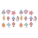 2 Sets Nonslip Bathtub Stickers Matte Colorful Fish Self Adhesive Waterproof Mouldproof Safe for Baby Shower