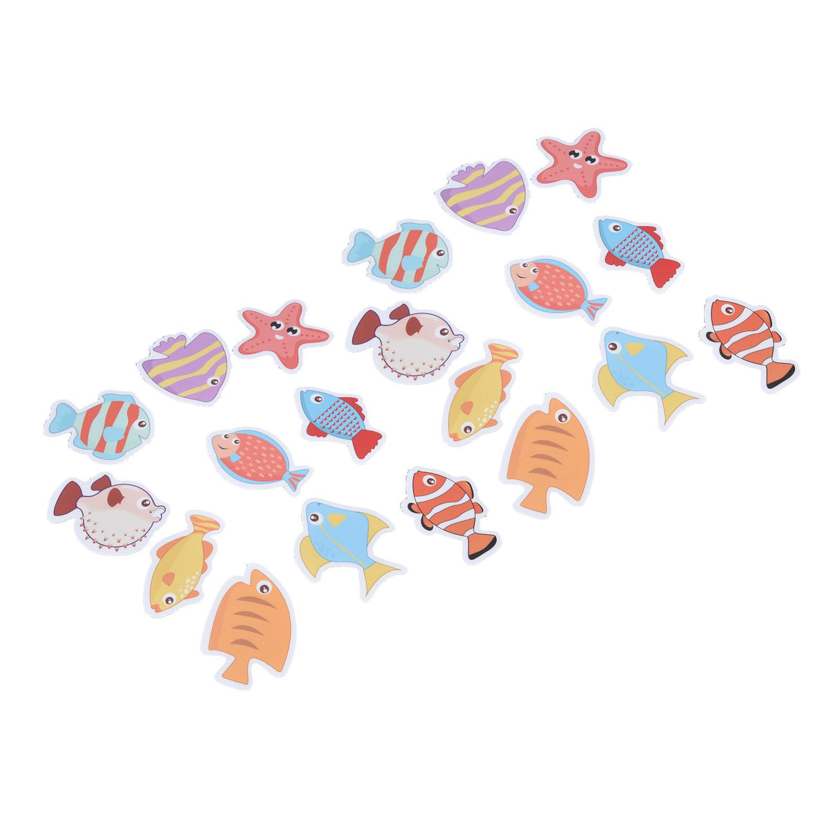 2 Sets Nonslip Bathtub Stickers Matte Colorful Fish Self Adhesive Waterproof Mouldproof Safe for Baby Shower