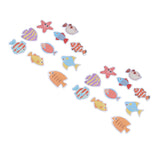 2 Sets Nonslip Bathtub Stickers Matte Colorful Fish Self Adhesive Waterproof Mouldproof Safe for Baby Shower