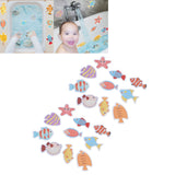 2 Sets Nonslip Bathtub Stickers Matte Colorful Fish Self Adhesive Waterproof Mouldproof Safe for Baby Shower