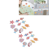 2 Sets Nonslip Bathtub Stickers Matte Colorful Fish Self Adhesive Waterproof Mouldproof Safe for Baby Shower