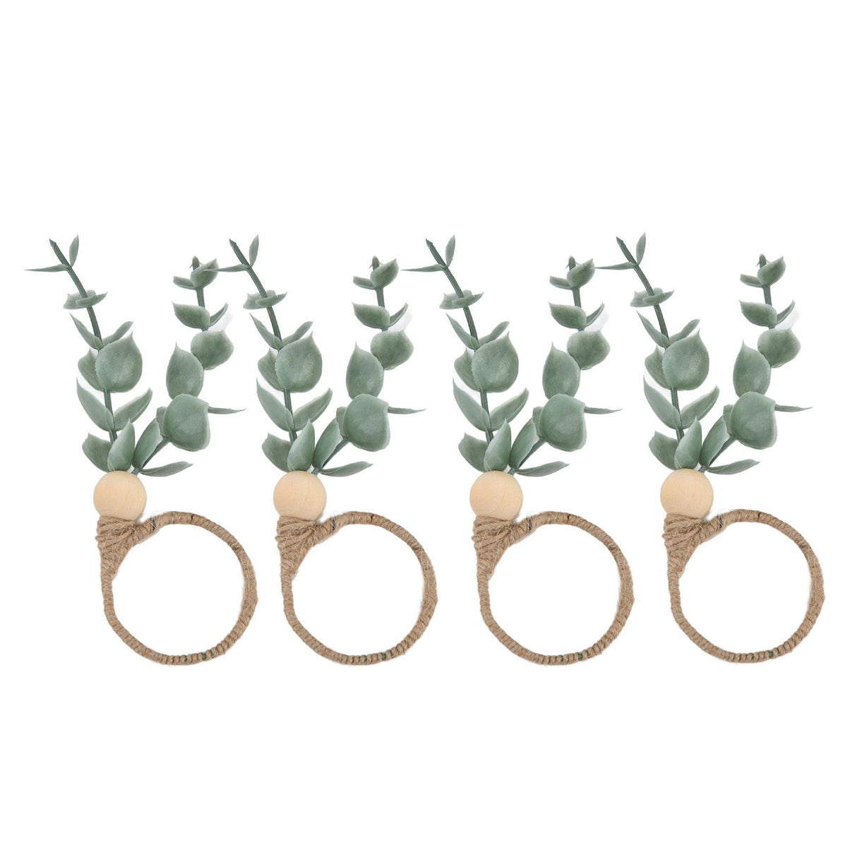 4Pcs Napkin Rings Simple Decorative Handicraft Leaf Flower Napkin Rings for Weddings New Years Parties6640