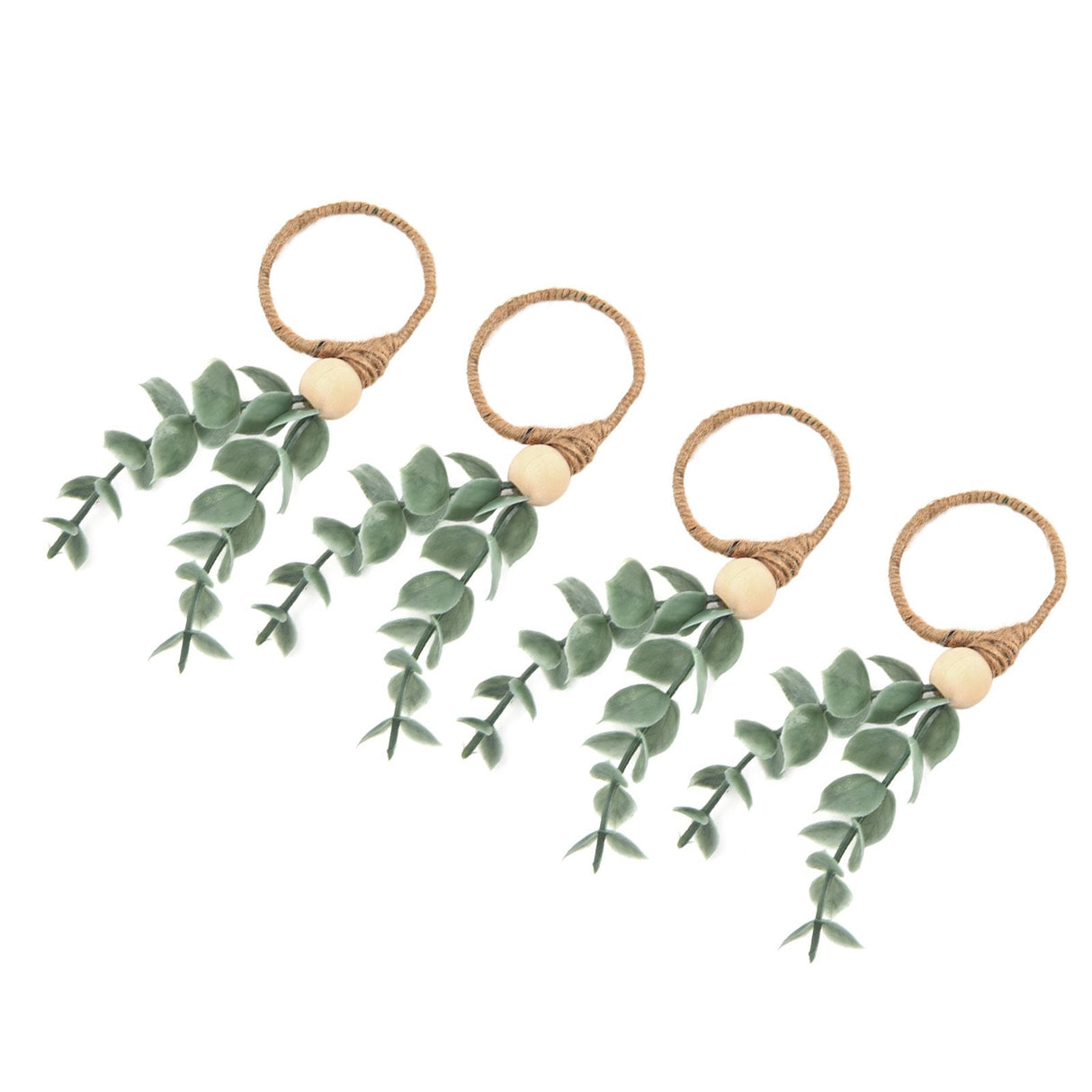 4Pcs Napkin Rings Simple Decorative Handicraft Leaf Flower Napkin Rings for Weddings New Years Parties6640