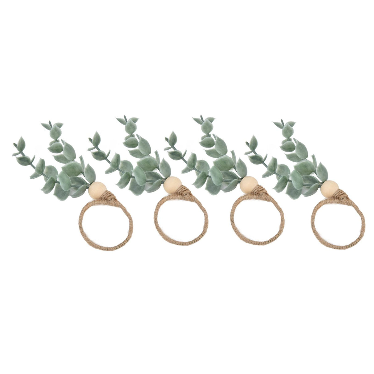 4Pcs Napkin Rings Simple Decorative Handicraft Leaf Flower Napkin Rings for Weddings New Years Parties6640