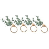 4Pcs Napkin Rings Simple Decorative Handicraft Leaf Flower Napkin Rings for Weddings New Years Parties6640 - 45-Degree Angle