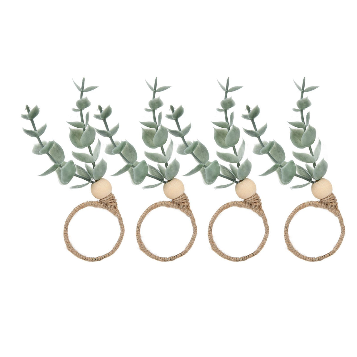 4Pcs Napkin Rings Simple Decorative Handicraft Leaf Flower Napkin Rings for Weddings New Years Parties6640