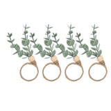 4Pcs Napkin Rings Simple Decorative Handicraft Leaf Flower Napkin Rings for Weddings New Years Parties6640